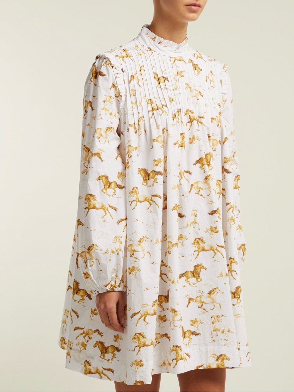 GANNI Weston Horse Print Equestrian Mini Dress – EU 40 / US 8